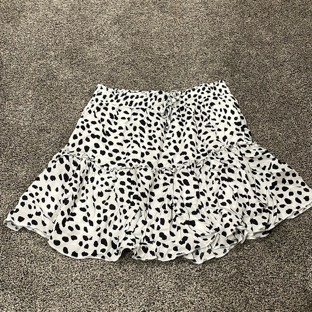 Dalmatian polka dot print skirt